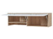 Hängeschrank >Arlington I< in chrom matt aus Metall - 120x38x38cm (BxHxT)