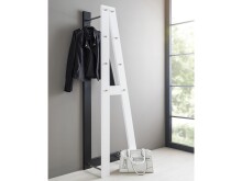 Garderobenpaneel in Schwarz/Weiß - 55x180x35cm (BxHxT)