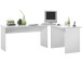 Schreibtisch >Johan< in Weiß - 205x76x65cm (BxHxT)