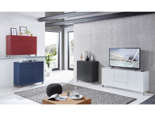Kommode >Redditch< in Anthrazit aus Metall - 80x95x41cm (BxHxT)