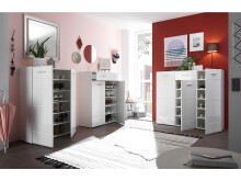 Schuhschrank >Olivia< in Weiß aus MDF - 135x122x40cm (BxHxT)