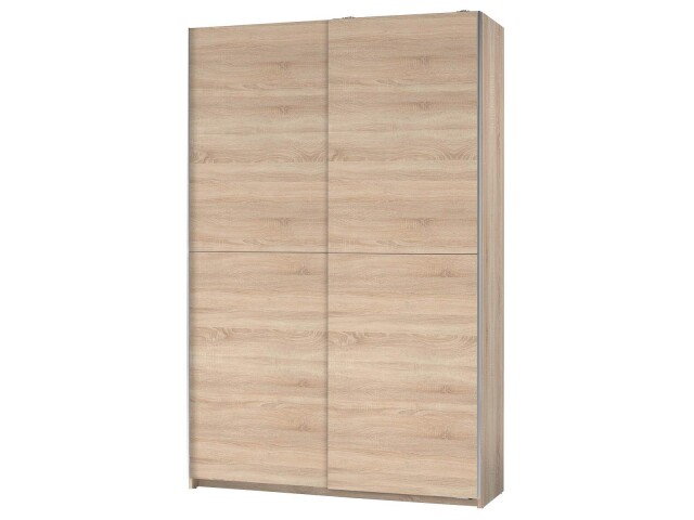 Schwebetürenschrank >Fred< in Sonoma-Eiche - 125x195,5x38cm (BxHxT)