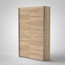 Schwebetürenschrank >Fred< in Sonoma-Eiche - 125x195,5x38cm (BxHxT)