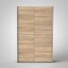 Schwebetürenschrank >Fred< in Sonoma-Eiche - 125x195,5x38cm (BxHxT)