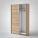 Schwebetürenschrank >Fred< in Sonoma-Eiche - 125x195,5x38cm (BxHxT)