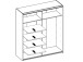 Schwebetürenschrank >Fred< in Sonoma-Eiche - 125x195,5x38cm (BxHxT)