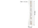 Hochschrank >Kleo< - in weiss - 33.5x195.5x31.5cm (BxHxT)