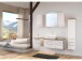 Badezimmer-Set >Davos< (6-teilig) in Weiß Wotan Eiche Nachbildung - 170x47 (BxT)