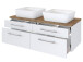 Badezimmer-Set >Davos< (6-teilig) in Weiß Wotan Eiche Nachbildung - 200x47 (BxT)