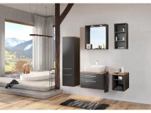 Badezimmer-Set >Davos< in Graphit Grau-Matt Wotan Eiche Nachbildung