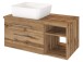Badezimmer-Set >Davos< (6-teilig) in Wotan Eiche Nachbildung - 170x47cm (BxT)