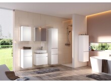 Badezimmer-Set >Baabe< (5-teilig) in Weiß - 170x47cm (BxT)