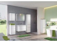 Badezimmer-Set >Baabe< (5-teilig) in Weiß - 190x47cm (BxT)