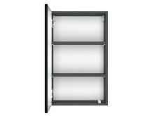 Badezimmer-Set >Baabe< (5-teilig) in Grau-Matt Graphit - 210x47cm (BxT)