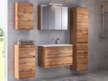 Badezimmer-Set >Baabe< (5-teilig) in Wotan-Eiche -...