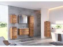 Badezimmer-Set >Baabe< (5-teilig) in Wotan-Eiche - 190x47cm (BxT)