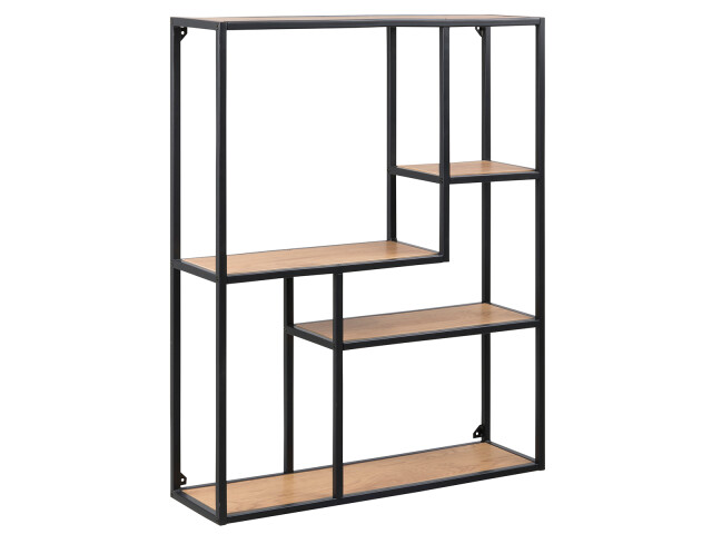 Hängeregal >Carney< in Wildeiche aus Metall - 75x91x20cm (BxHxT)