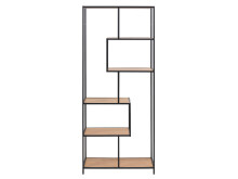 Regal >Carney< in Wildeiche aus Metall - 77x185x35cm (BxHxT)