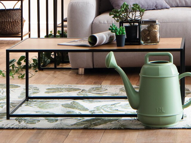 Couchtisch >Carney< in Wildeiche aus Metall - 100x40x50cm (BxHxT)