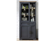 Vitrine >Jillana I< in Antik aus Metall -...