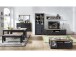 Vitrine >Jasmin< in Graphit aus Metall - 93x204x42cm (BxHxT)