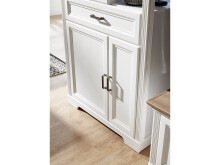 Vitrine >Jasmin< in Pinie-Hell aus Metall - 93x204x42cm (BxHxT)