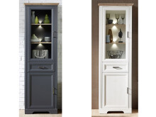 Vitrine >Jillana II< in Antik aus Metall -...