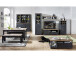 Highboard >Jasmin< in Graphit aus Metall - 66x136x42cm (BxHxT)