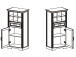 Highboard >Jasmin< in Graphit aus Metall - 66x136x42cm (BxHxT)