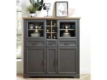 Highboard >Jasmin< in Graphit aus Metall -...