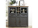 Highboard >Jasmin< in Graphit aus Metall - 143x150x42cm (BxHxT)