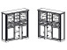 Highboard >Jasmin< in Pinie-Hell aus Metall - 143x150x42cm (BxHxT)