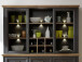 Buffetaufsatz >Jasmin< in Graphit aus Metall - 166x103x42cm (BxHxT)