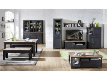 TV-Board >Jasmin< in Graphit - 143x54x51cm (BxHxT)