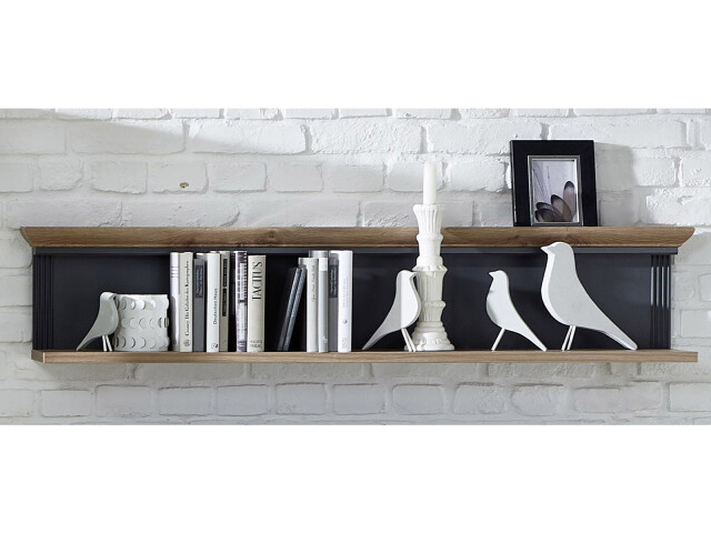 Wandboard >Jasmin< in Graphit - 142x29x20cm (BxHxT)