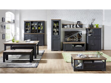 Wandboard >Jasmin< in Graphit - 142x29x20cm (BxHxT)