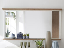 Wandspiegel >Jasmin< in Pinie-Hell - 142x74x16cm...
