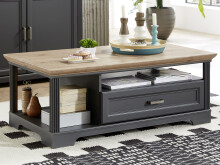 Couchtisch >Jasmin< in Antik aus Metall -...