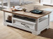 Couchtisch >Jasmin< in Pinie-Hell aus Metall - 120x45x67cm (BxHxT)