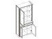 Wohnwand >Jasmin< in Graphit - 354x204x51cm (BxHxT)