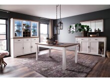 Buffet >Jasmin< in Pinie-Hell aus Metall - 166x205x48cm (BxHxT)