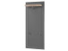 Garderobenpaneel >Tomlin< in grau - 61x143x30cm (BxHxT)