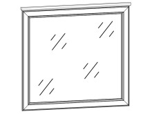 Wandspiegel >Tomlin< in grau - 98x91x3,5cm (BxHxT)