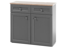 Schuhschrank >Tomlin< in grau - 98x91x38cm (BxHxT)