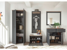 Schuhschrank >Tomlin< in grau - 98x91x38cm (BxHxT)