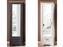Garderobenschrank >Jasmin< in Antik - 65x204x41cm...