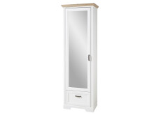 Garderobenschrank >Jasmin< in Pinie-Hell - 65x204x41cm (BxHxT)