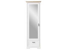 Garderobenschrank >Jasmin< in Pinie-Hell - 65x204x41cm (BxHxT)