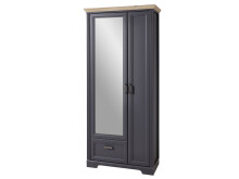 Garderobenschrank >Jasmin< in Antik aus Metall -...