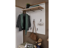 Garderobenpaneel >Jasmin< in Pinie-Hell - 93x107x30cm (BxHxT)